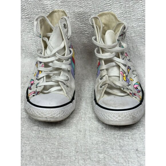 Converse Chuck Taylor Pink White Unicorn Rainbow High Top Sneakers Size 4 #45985 - Picture 2 of 7